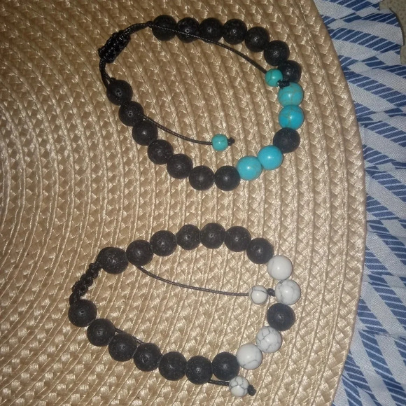 Lava‎ stone adjustable bracelets - Picture 1 of 3